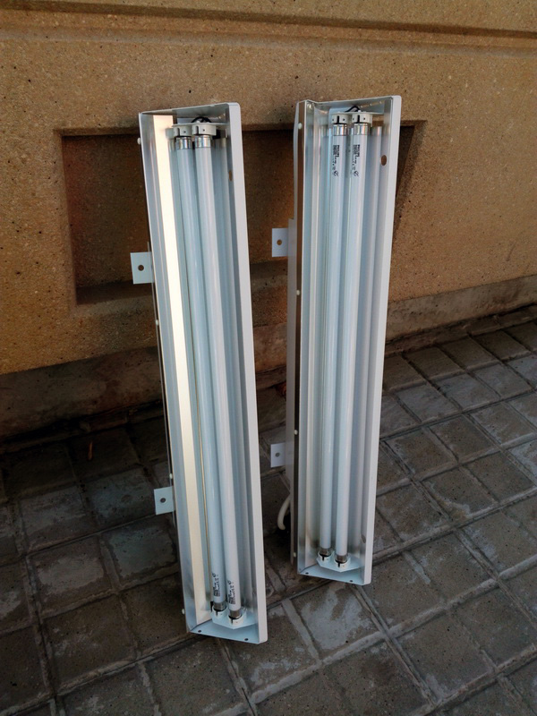 aplique pared oficina laboratorio metal t5 24w 9-11x60x10 2u